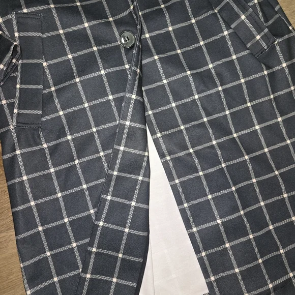 Joie Black and White Grid Trench Coat - Picture 10 of 16